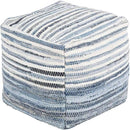 Mark&Day Pouf Ottoman, Korneuburg Natural Fiber Navy Cube Pouf Foot Rest for Living Room, Bedroom and Boho Home Decor (16"x16"x16") by CozyNest Decor