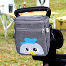 Baby Stroller Organizer Bag，Small Diaper Bag - Universal Stroller Organizer With Insulated Cup Holder,Pocket With Baby Wipes Dispenser，Adjustable Shoulder Strap(Deep Grey) by TinyTreasures Baby Boutique