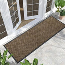 Yimobra Front Door Mat Outdoor Indoor 72x24, All-Season, All-Weather, Heavy Duty Welcome Door Mats Outside Entrance, Non Slip Porch Patio Entrance Mat, Brown by CozyNest Decor