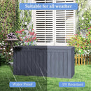 75 Gallon Waterproof Large Resin Deck Box Indoor/Outdoor Lockable Storage Container and Seating for Garden, Pool, and Patio (75 Gallon, Black) by GreenHaven Gardens
