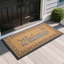 Yimobra Welcome Mat, Heavy Duty Sturdy Door Mats for Home Entrance Outdoor Indoor, Front Doormat for Outside Patio Floor Entry Porch Garage Office, Waterproof, Low Profile, 47 x 24, Yellow by CozyNest Decor