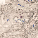 Vintage Map of the Battle of Wavre, 1815
