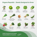 Organo Republic 30 Most Popular Winter Vegetable Garden Seeds Variety Pack- Outdoors/Indoor 8300+ Non-GMO Heirloom Veggie Seeds Broccoli Beet Carrot Cabbage Chives Lettuce Radish Pea Spinach & More by GreenHaven Gardens