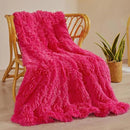 XeGe Luxury Faux Fur Blanket, Hot Pink Soft Big Fluffy Throw, Shaggy Plush Decorative Couch Throw, Cute Furry Fuzzy Bed Blanket for Bedroom Living Room, Hot Pink, 60x90 by CozyNest Decor