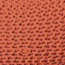 REDEARTH Round Pouf Ottoman - Hand Knitted Cable Boho Poof - Pouffe Circular Footrest for Living Room - Bedroom - Patio - 100% Cotton (19.5"x19.5"x14") - Burnt Orange by CozyNest Decor