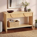 Fluted Console Table With Semi Circular Drawers - Natural by HouseOfZazla