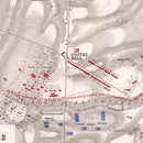 Vintage Map of the Battle of Quatre Bras, 1815