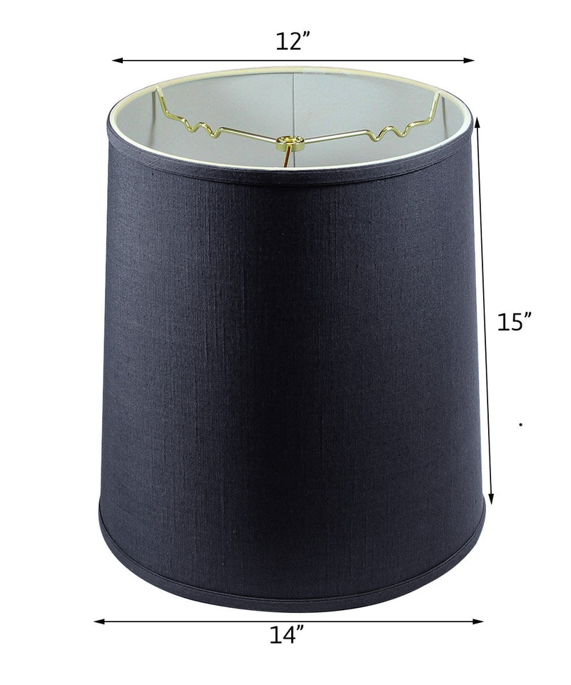 14"W x 15"H Drum Lamp Shade Textured Slate