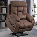 4 OKIN Motor Power Lay Flat Lift Recliner Chair for Elderly Adults Big and Tall Recliners with Heat Massage, Adjustable Head-Back-Lumbar-Leg-Support, Extended Footrest, 2 Cup Holders by CozyNest Decor