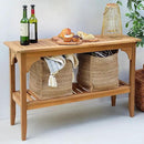 Cambridge Casual Indonesian Teak Auburn Outdoor Console Table, Natural by GreenHaven Gardens