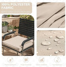 Patio Chair Cushions 17 X 16 X 3 Inch Waterproof Outdoor Seat Cushions for Patio Furniture, Outdoor Sofa Couch Pads with Ties & Handle, Set of 2, Sand by GreenHaven Gardens