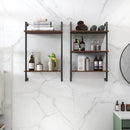 3 Tier and 2 Tier Bathroom Shelves Metal, Wood Hanging Storage Bookshelf by HouseOfZazla