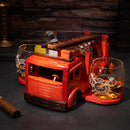Firetruck Whiskey Decanter with Two 12 oz by The Wine Savant