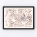 Vintage Map of the Battle of Fere-Champenoise, 1814