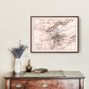 Vintage Map of the Battle of Toulouse, 1814