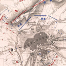 Vintage Map of the Battle of Toulouse, 1814