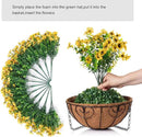 Artificial Fake Fall Hanging Mums Plants Flowers Basket for Outdoor, Autumn Faux Silk Yellow Daisy in Hang Planter Look Real UV Resistant for Porch Home Patio Balcony Yard Decor by GreenHaven Gardens