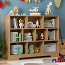 Book Shelf, 10 Cubes Storage Organizer, 3-Tier Open Shelf Wooden Bookcase, Freestanding Wooden Bookshelf Cube Shelf for Bedroom, Living Room by CozyNest Decor