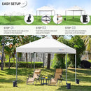 Yaheetech 10x10 Pop-up Canopy Tent w/ 2 Integrated Wheels for Mobility, Waterpoof & Heavy Duty, Instant Sun Shelter with Carry Bag, Weight Bags for Outdoor Camping Beach Patio Parties, White by GreenHaven Gardens