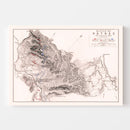 Vintage Map of the Battle of Orthes, 1814