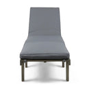 Ariana Wood Chaise Lounge with Cushion