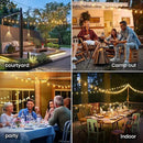 OHLUX 60FT Solar Globe String Lights Outdoor, Shatterproof Solar Patio Lights with Remote, 27 Dimmable ST38 LED Filament Bulbs, 2200K Soft Warm White Edison Hanging Light for Outside Canopy Deck by CozyNest Decor
