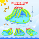 7-in-1 Inflatable Water Park Three Slide with Blower and Climbing Wall for Children by HouseOfZazla