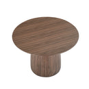 47,24 inch Dining Table for Dining Room 4-6 People Round Dinner Tables Mid-Century Modern Table with Wood Walnut
