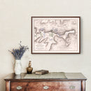 Vintage Map of the Battle of Craone, 1814
