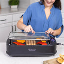 Techwood 1500W Smokeless Indoor Electric Grill with Non-Stick Plates and Tempered Glass Lid - Korean Grill with Temperature Control by GreenHaven Gardens