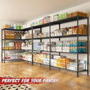 REIBII 69.8" W Storage Shelves 1250LBS Wire Shelving Unit 4 Tier Metal Shelving for Storage Rack Shelves Adjustable Heavy Duty Garage Shelf Pantry Shelves Kitchen Shelving, 69.8"Wx15.8"Dx62.9"H,Black by CozyNest Decor