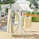 JOOM 4 Legs Single Layer Clothes Drying Rack, Garment Rack Portable and Foldable Space Saving Laundry Drying Rack - Drying Rack Clothing Floor Folding Balcony Bedroom Household Aluminum by CozyNest Decor