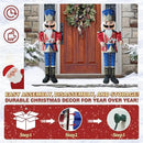 5FT Lighted Nutcracker with Drum for Christmas Decoration, Pre-Lit 3D Iridescent Soldier Xmas Decor with 100 Warm White Lights, Glittered Standing Holiday Display for Outdoor, Indoor by CozyNest Decor