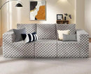 Modular Sectional Sofa 3-Seater Modular Couch with Deep Seat Memory Foam Cloud Chair with Pillows Oversized Sectional Sofa for Living Room Bedroom (Plush Grey, 3-Seater) by CozyNest Decor