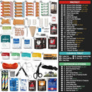 250 PCS Waterproof First Aid Kit, Roll Top Reflective Boat Dry Bag Bug Out Bags, Emergency Medical Kit Ideal for Boating, Camping, Fishing, Kayaking, Floating, Red by TinyTreasures Baby Boutique