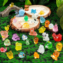 80 Pcs Luminous Mini Resin Animals 80 Styles Tiny Little Glow in The Dark Animal Figures to Hide Miniature Ducks Figurines for Party Favors DIY Fairy Garden Dollhouse Micro Landscape Aquarium Decor by GreenHaven Gardens