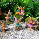Mood Lab Fairy Garden - Miniature Reading Fairies Figurines Set - Statues & Accessories Decor Kit of 6 pcs by CozyNest Decor