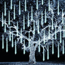 TW SHINE Christmas Meteor Shower Lights Outdoor, 864 LED 12" 24 Tubes Waterproof Christmas Lights Outdoor Plug in, Snow Falling Rain Icicle Xmas Lights Decorations, White by GreenHaven Gardens