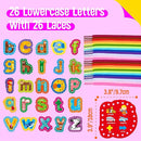 26PCS Alphabet Lacing Cards, Lowercase Letters Sewing Kit with 26 Double-Sided Cards and 26 Colorful Laces Alphabet Learning Toy Motor Skills Art Crafts for Toddlers, Kids, Students by TinyTreasures Baby Boutique