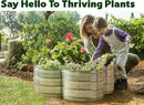 Galvanized Raised Garden Beds Outdoor // 3×3×1 ft Planter Raised Beds for Gardening, Vegetables, Flowers // Large Metal Garden Box (Silver) // Patented Tool-Free Design by GreenHaven Gardens
