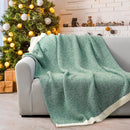 Snuggle Sac Green Throw Blanket, Ultra Soft Warm Blankets for Couch, Cozy Knit Fuzzy Plush Throws Blanket for Sofa, Bed,Living Room, Heather Green, 50x60 inches by TinyTreasures Baby Boutique