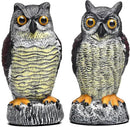 2 Packs Fake Plastic Owl Statue, Multicolor Garden Owl Statue, Plastic Statue for House, Garden, Pool, Yard. by GreenHaven Gardens