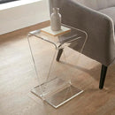 Clarte Acrylic V-Shaped End Table | Side Table for Living Room or Nighstand for Bedrooms | Premium Durable Glass-Like Design by CozyNest Decor