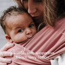 Boba Baby Wrap Carrier – Original Baby Sling Carrier for Newborns (7–35 lbs), Soft, Secure, Hands-Free & Ergonomic, Ideal for Comfortable Bonding, New Parents (Dusty Pink) by TinyTreasures Baby Boutique
