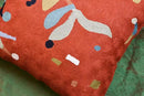 Kandinsky Modern Pillow Cover Orange Abstract Pillowcase Modern Chair Cushion Contemporary Pillowsham Outdoor Mid Century Chair Handmade Wool Size 18x18 by CozyNest Decor