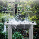 HDPE Shower Bench Seat Capacity 300LB, Waterproof Bathroom Stool with Side Carry Holes, Compact 16.8" L Design, Non-Slip Shower Seat for Elderly, Shaving Legs & Spa - Indoor/Outdoor Use (Gray) by TinyTreasures Baby Boutique