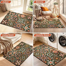 BEQHAUSE Dirt Trapper Door Mat 32" x 48", Non-Slip Entryway Rugs Washable, Floor Mat Stain Resistant and Absorbent Welcome Mat for Front Back Door, Muddy Wet Shoes & Paws, Boho Geometric Floral by CozyNest Decor