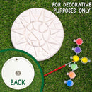Creative Roots Mosaic Sun Stepping Stone Kit, Includes 7-Inch Ceramic Stepping Stone & 6 Vibrant Paints, DIY Garden Stone for Kids Ages 6+ by TinyTreasures Baby Boutique
