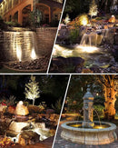 SUNVIE 3W Pond Lights LED Underwater 12-24V AC/DC Low Voltage Fountain Lights LED Underwater 3000K Warm White IP68 Waterproof Underwater Pond Lights for Outdoor Ponds Fountains Waterfalls, 2 Pack by GreenHaven Gardens
