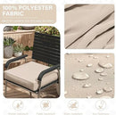 Patio Chair Cushions 18.5 X 16 X 4 Inch Waterproof Outdoor Seat Cushions for Patio Furniture, Outdoor Sofa Couch Pads with Ties & Handle, Set of 2, Sand by GreenHaven Gardens